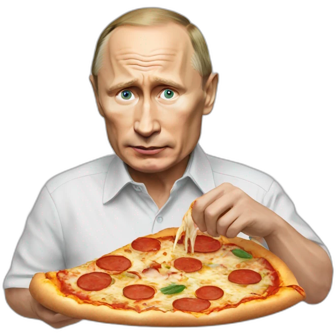 Putin eat pizza emoji