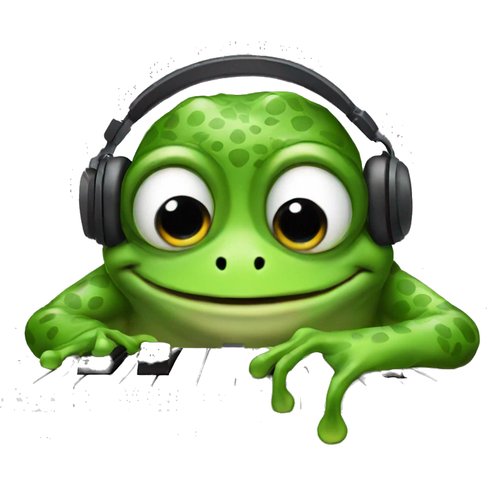 frog DJing  emoji