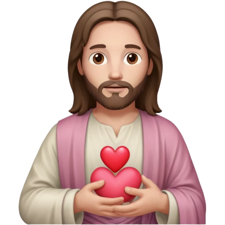 Jesus con un corazón en la mano emoji