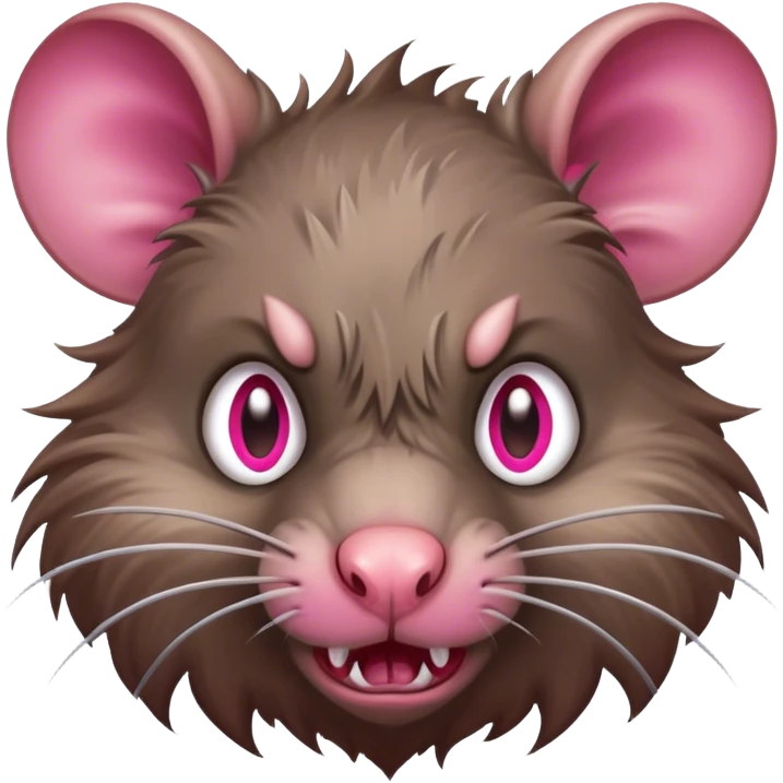 angry disheveled rat emoji