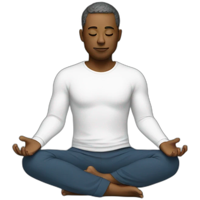 meditates while coding emoji
