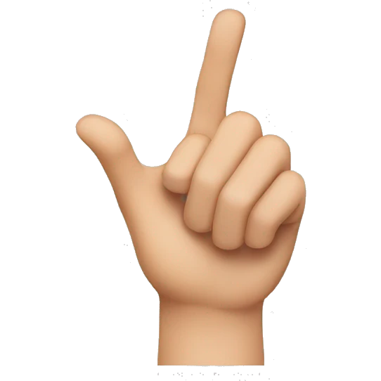 Hand with thumb ans annular lowered  emoji