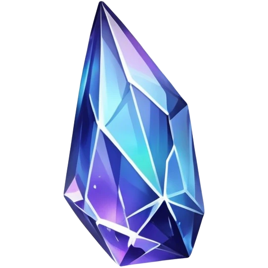 Indigo iridescent nebula crystal shard emoji
