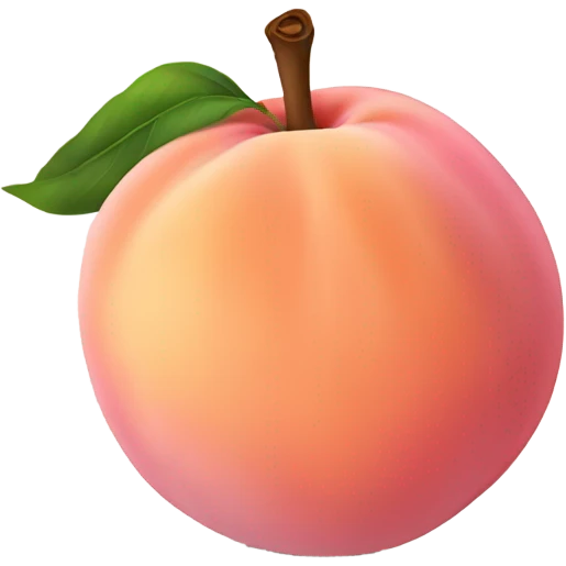 Pink shaved peach emoji