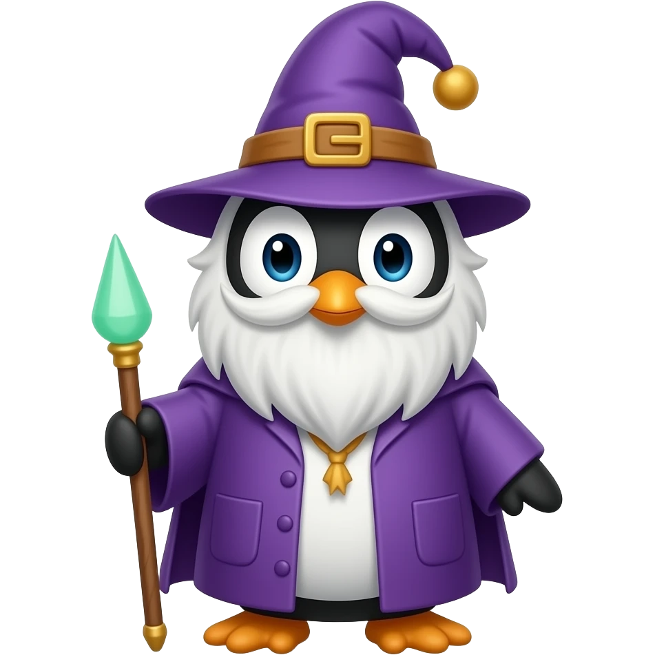 Penguin Wizard emoji