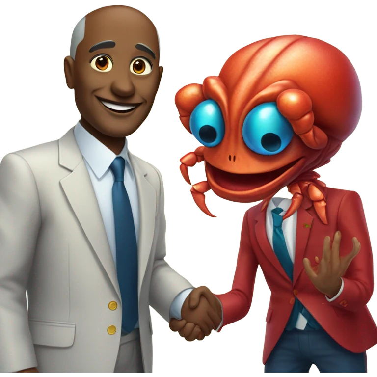 indipendence day alien red human man crab president emoji
