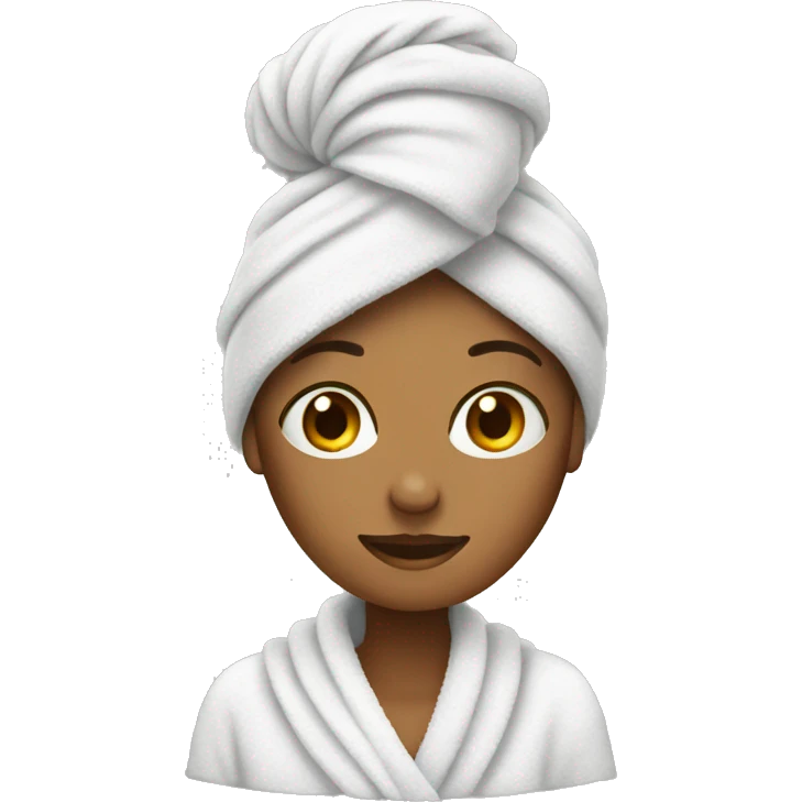 Woman with towel on head  emoji