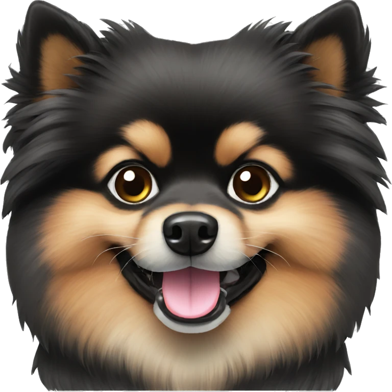 black-Pomeranian-dog emoji