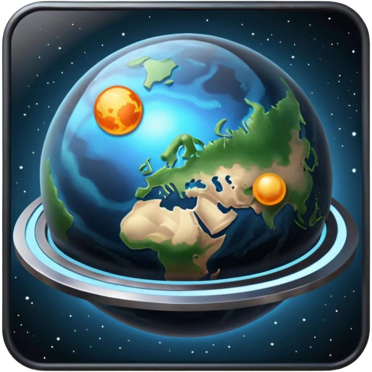 The planet with a roof emoji