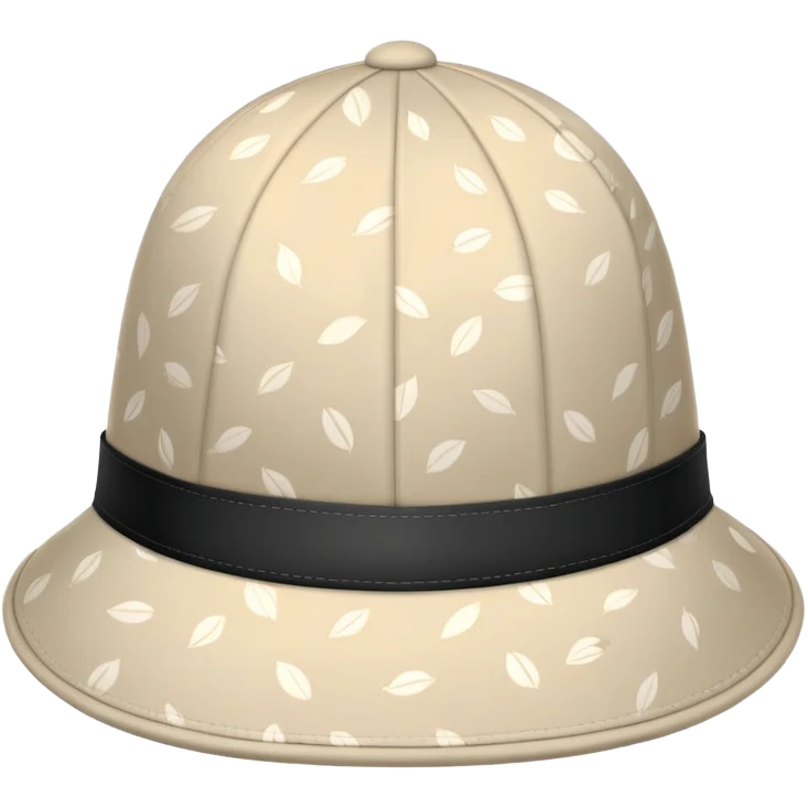 Chust style doppa hat with black base and white almond patterns emoji