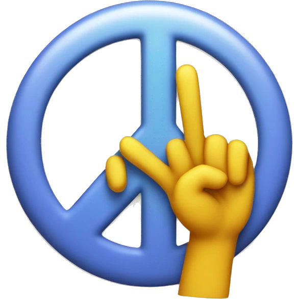 Happy face with doing a peace sign emoji