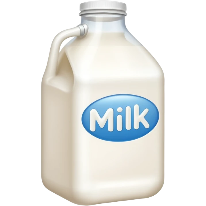Gallon of milk that has milk written on it emoji