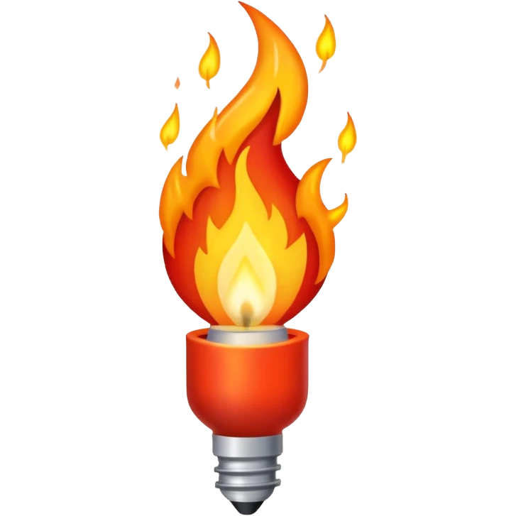 A crackling small red flame emoji