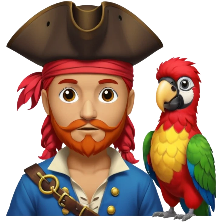 pirate and parrot emoji