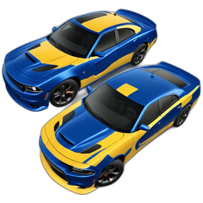 2023 Dodge charger superbee b5 blue car emoji