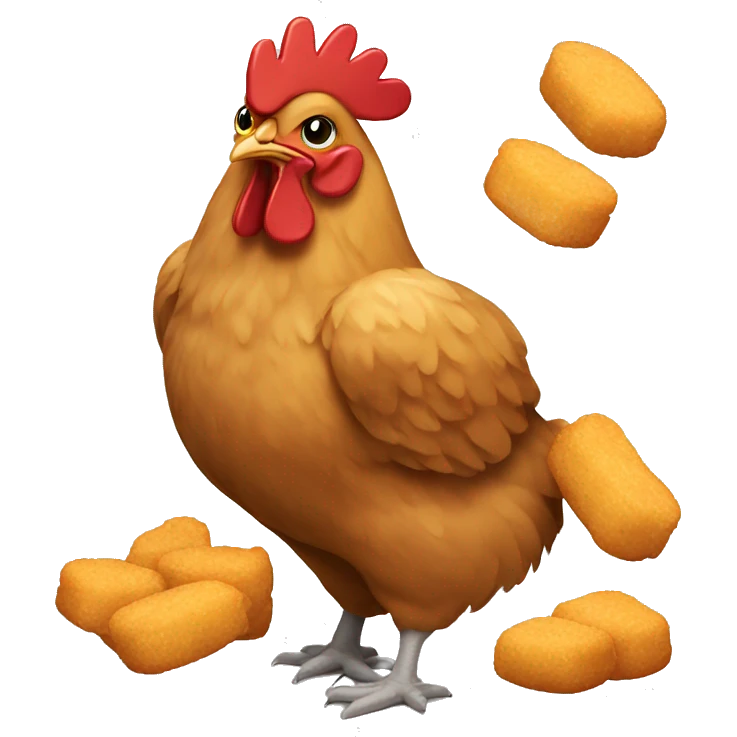 Chicken with Chicken Nuggets emoji