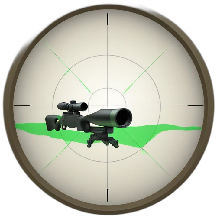 sniper's scope targeting a google search result emoji