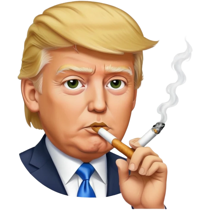 President Donald trump smoking a joint emoji