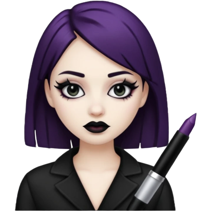 Emoji with goth makeup emoji