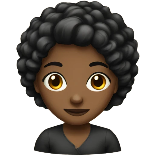 black hair girl emoji