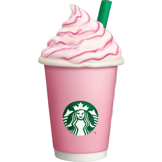Pink Christmas Starbucks latte  emoji