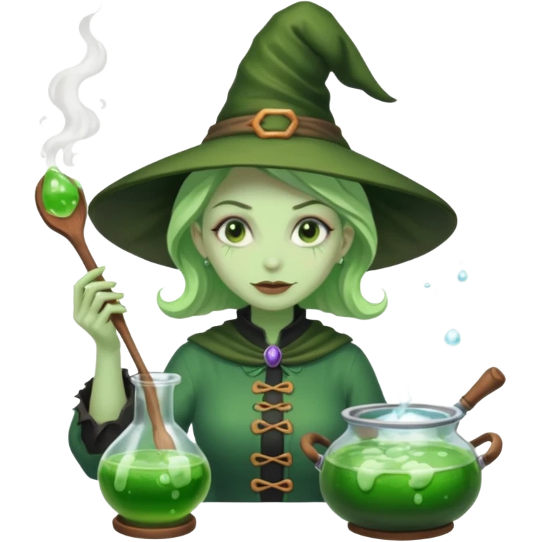 green witch cooking potion emoji