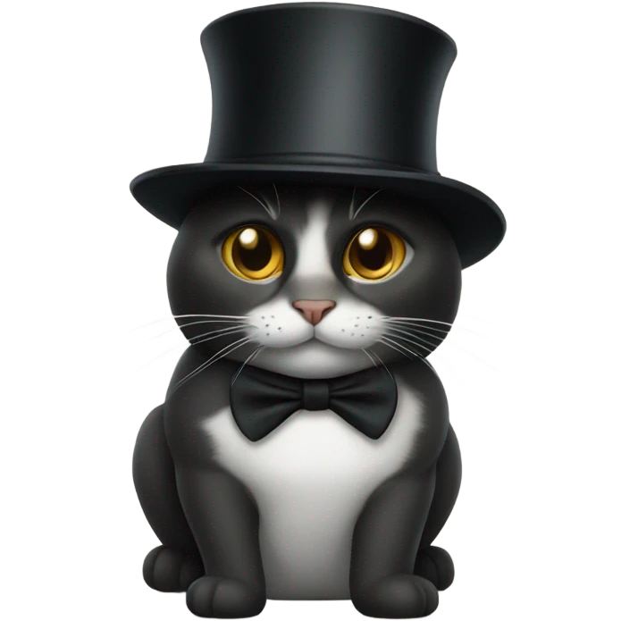 cat with a tophat emoji