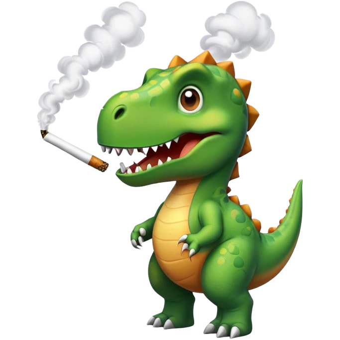 dinosaur smoking  emoji