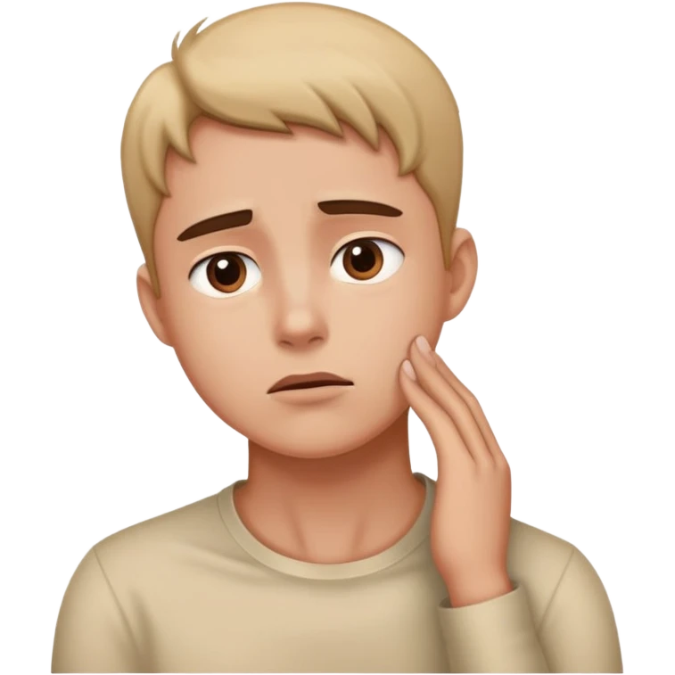 person touching their neck with a concerned look emoji