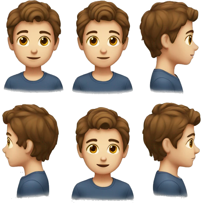 boy with brown hair emoji