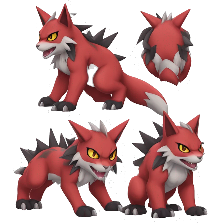  Kawaii Edgy Cool Beautiful Guilmon-Torracat-Zoroark full body emoji