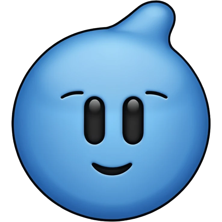 Blue four with black outline emoji