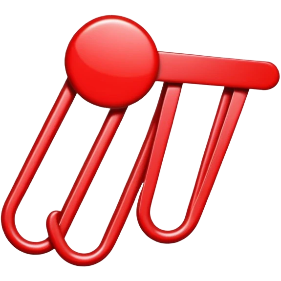 cute bright red hairpin hair clip emoji