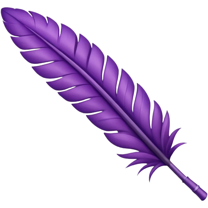 una pluma de morada emoji