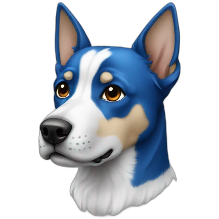 Chien bleu emoji