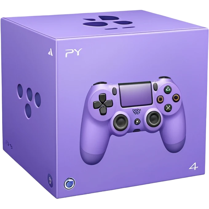 Aesthetic CD ps4 game box in lavender color emoji