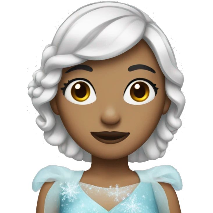 Ice with a dress and makeup emoji