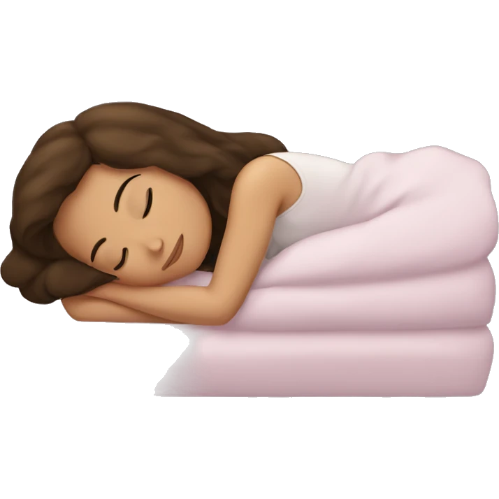 Brunette girl sleeping emoji