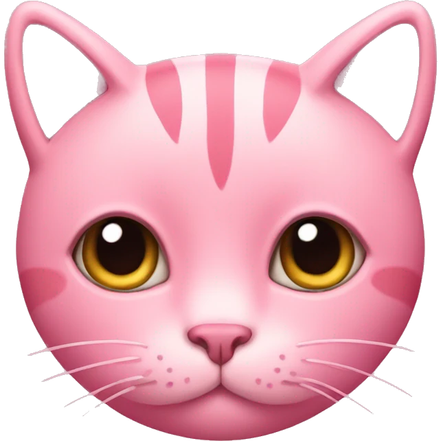 Pink cat with hearts around it  emoji