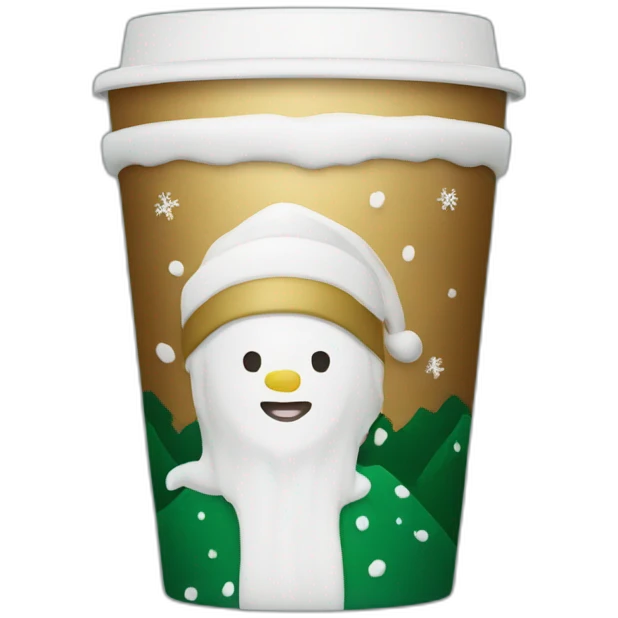 Starbucks Christmas cup emoji