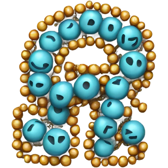 letter with beads emoji