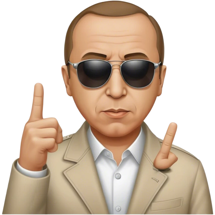 Tayyip Erdoğan, who wears me with middle finger glasses, create emojis emoji