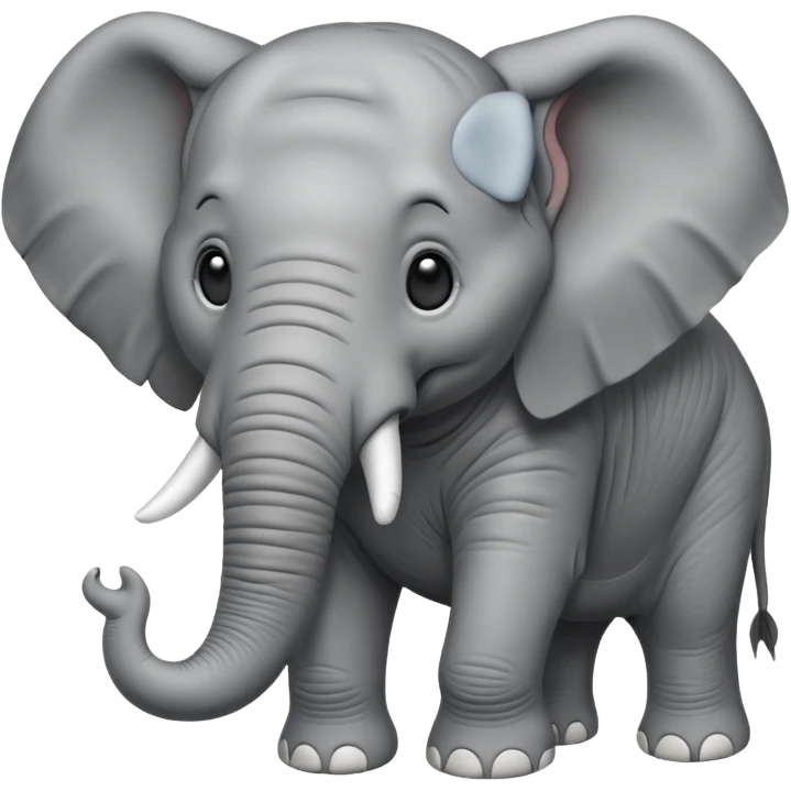an elephant without ears emoji