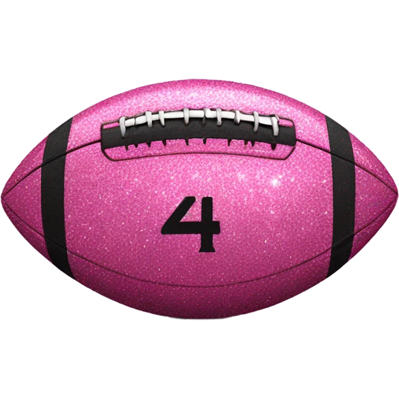 Pink glitter realistic football  emoji
