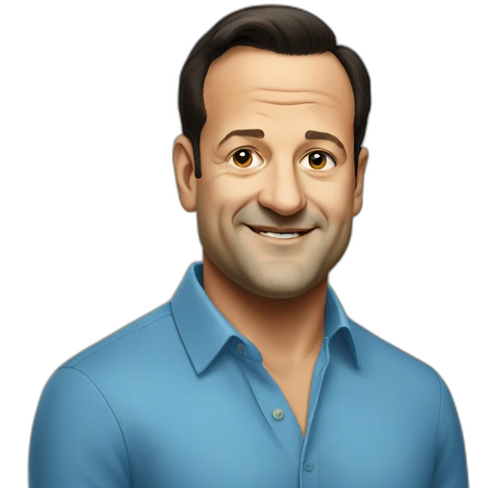leo varadkar in a blue shirt emoji
