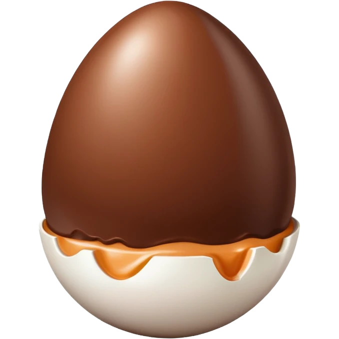 Creamy chocolate coloured Kinder surprise  emoji