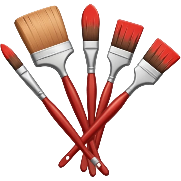STICKER PINCEAUX ROUGE ET BRUN emoji
