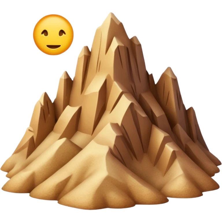 desert mountain, emoji style, inspired by the reference image emoji