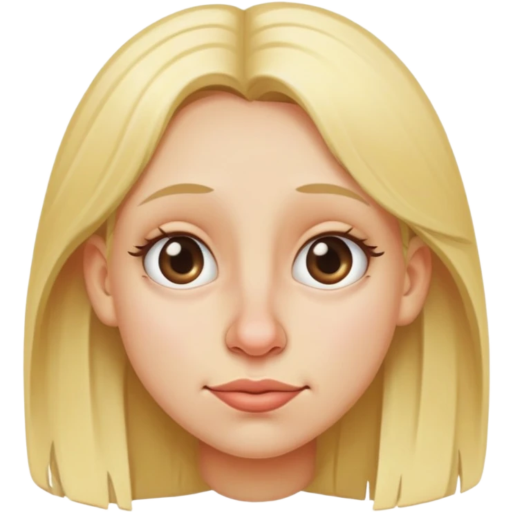 ugly blonde girl big nose emoji