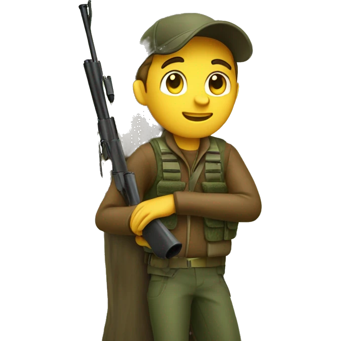 Hunter in tree stand emoji